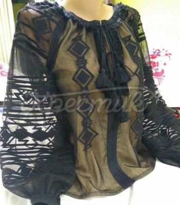 Элегантная вышиванка на евро-сетке "Жаннет" фото